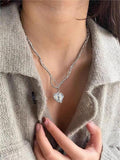 Wenkouban-y2k star cross butterfly heart set pendant / y2k star cross butterfly heart set pendant- Streetwear y2k outfits Fall Outfits Christmas Thanksgiving Gift New Year's Eve