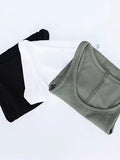 Wenkouban-Solid Color Basic Ribbed Knitted Tank Top Women Summer Vintage Sleeveless Camis 90s Cool Girls Streetwear Green Soft Tees
