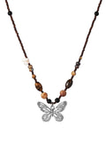Wenkouban-Vintage Beaded Stone Butterfly Necklace/Vintage Beaded Stone Butterfly Necklace- Streetwear y2k outfits Fall Outfits Christmas Thanksgiving Gift New Year's Eve