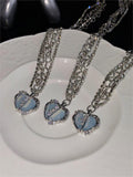 Wenkouban-y2k star cross butterfly heart set pendant / y2k star cross butterfly heart set pendant- Streetwear y2k outfits Fall Outfits Christmas Thanksgiving Gift New Year's Eve