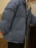 Wenkouban-Vintage Oversize Mock Zweiteilige Puffer Jacke mit Hoodie- Streetwear y2k outfits Fall Outfits Christmas Thanksgiving Gift New Year's Eve