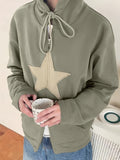 Wenkouban-Fall Outfits -Vintage baggy hoodie with star patch and zipper- Streetwear y2k outfits Fall Outfits Christmas Thanksgiving Gift New Year's Eve