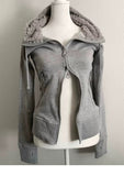 Wenkouban-Winter 2024 New American Retro Design 1980s fashion y2k outfits Silver Grey Fur Hoodie