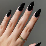 women’s fall fashion 2024 Wear Nail Piece High Sense Autumn 2024 Solid Color Nail Fake Nail Almond-Shaped Glossy Removable Nail Piece Finished Product
