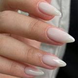women’s fall fashion 2024 Wear Nail Piece High Sense Autumn 2024 Solid Color Nail Fake Nail Almond-Shaped Glossy Removable Nail Piece Finished Product
