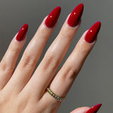 women’s fall fashion 2024 Wear Nail Piece High Sense Autumn 2024 Solid Color Nail Fake Nail Almond-Shaped Glossy Removable Nail Piece Finished Product