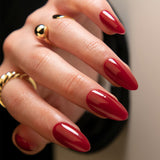 women’s fall fashion 2024 Wear Nail Piece High Sense Autumn 2024 Solid Color Nail Fake Nail Almond-Shaped Glossy Removable Nail Piece Finished Product