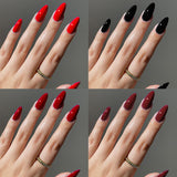 women’s fall fashion 2024 Wear Nail Piece High Sense Autumn 2024 Solid Color Nail Fake Nail Almond-Shaped Glossy Removable Nail Piece Finished Product