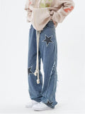 Wenkouban Yellow Mud Color Street Zippered Jeans  Women's High Street Trendy Straight Leg Pants  Slimming Micro Flared Pants