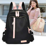 Wenkouban-Contrast Color Backpack for Women Large Capacity School Bags for Teenager Waterproof Oxford Travel Rucksack Girls Knapsack Bolsa