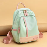 Wenkouban-Contrast Color Backpack for Women Large Capacity School Bags for Teenager Waterproof Oxford Travel Rucksack Girls Knapsack Bolsa