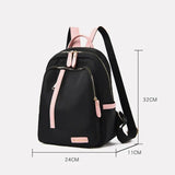 Wenkouban-Contrast Color Backpack for Women Large Capacity School Bags for Teenager Waterproof Oxford Travel Rucksack Girls Knapsack Bolsa