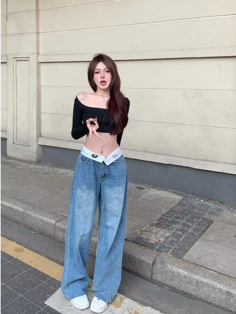 Wenkouban Autumn New Products Jeans Women Clothes For Teenagers Y2k Aesthetic Clothing Vintage Harajuku Women's Slacks Fashion Baggy Pants