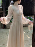 Wenkouban-Christmas Outfit New Year's Eve Dress party look inspos Spring Summer Women Fashion Elegant Casual Midi Party Dress Vintage A-Line Solid Chic Prom Wedding Vestidos Female Clothes Robe