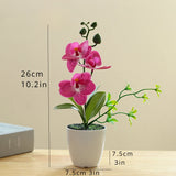 Party Decoration Phalaenopsis Bonsai Three Flower Film Simulation Flower Creative Artificial Home Simulation Pot Mother's Day