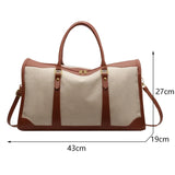 Wenkouban-Women Travel Storage Handbag Vintage Fitness Luggage Bag Single Shoulder Crossbody Bag Large Nylon PU Leather Bag 2024 Handbags