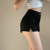 Wenkouban Leisure, Lazy, Popular Temperament, Fashion Trend, New Summer Hong Kong Style Jeans, Shorts, And Handsome Women