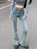 Wenkouban Women Pant Woman Jeans High Waist Denim Pants Wide Leg Denim Clothing Blue Jeans Vintage Quality  Fashion Straight Pants