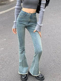 Wenkouban Women Pant Woman Jeans High Waist Denim Pants Wide Leg Denim Clothing Blue Jeans Vintage Quality  Fashion Straight Pants