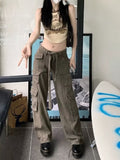 Wenkouban trousers summer popular light-colored women's new temperament trend wide-leg pants Japanese fashion zipper jeans