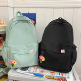 Wenkouban-New Waterproof Nylon Women Backpack Female Travel Bag Backpacks Schoolbag for Teenage Girls Solid Color Bookbag Mochila Bookbag