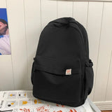 Wenkouban-New Waterproof Nylon Women Backpack Female Travel Bag Backpacks Schoolbag for Teenage Girls Solid Color Bookbag Mochila Bookbag