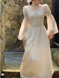Wenkouban-Christmas Outfit New Year's Eve Dress party look inspos Spring Summer Women Fashion Elegant Casual Midi Party Dress Vintage A-Line Solid Chic Prom Wedding Vestidos Female Clothes Robe