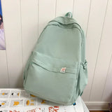 Wenkouban-New Waterproof Nylon Women Backpack Female Travel Bag Backpacks Schoolbag for Teenage Girls Solid Color Bookbag Mochila Bookbag