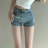 Wenkouban Leisure, Lazy, Popular Temperament, Fashion Trend, New Summer Hong Kong Style Jeans, Shorts, And Handsome Women