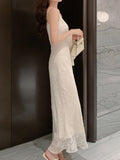 Wenkouban-Christmas Outfit New Year's Eve Dress party look inspos Spaghetti Strap Elegant Women Summer Dress Sleeveless Casual Solid Chic Bodycon Slim Midi Party Clothes Female Long Robe Mujers