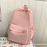 Wenkouban-New Waterproof Nylon Women Backpack Female Travel Bag Backpacks Schoolbag for Teenage Girls Solid Color Bookbag Mochila Bookbag