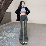 Wenkouban Micro Flared Pants, Spring And Autumn Pants, High Waisted Jeans, Minimalist New Style, Fashionable Harajuku Women's Trend