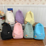 Wenkouban-New Waterproof Nylon Women Backpack Female Travel Bag Backpacks Schoolbag for Teenage Girls Solid Color Bookbag Mochila Bookbag