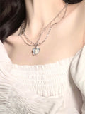Wenkouban-y2k star cross butterfly heart set pendant / y2k star cross butterfly heart set pendant- Streetwear y2k outfits Fall Outfits Christmas Thanksgiving Gift New Year's Eve