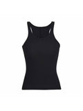Wenkouban-Solid Color Basic Ribbed Knitted Tank Top Women Summer Vintage Sleeveless Camis 90s Cool Girls Streetwear Green Soft Tees