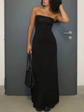 Wenkouban-spring outfits 2025 prety outfits Leonie Strapless Maxi Dress