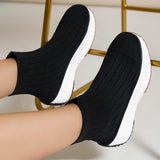 Wenkouban - Black Casual Patchwork Solid Color Round Comfortable Out Door Shoes