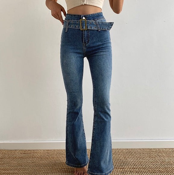 Wenkouban - Hot Girl Denim Flare Jeans