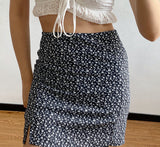 Wenkouban - Eloise Floral Split Skirt
