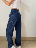 Wenkouban - Retro Builder Baggy Jeans