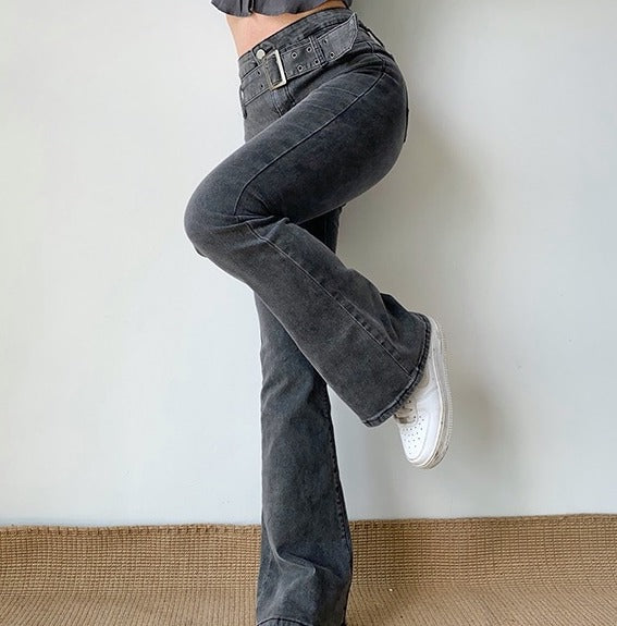 Wenkouban - Hot Girl Denim Flare Jeans