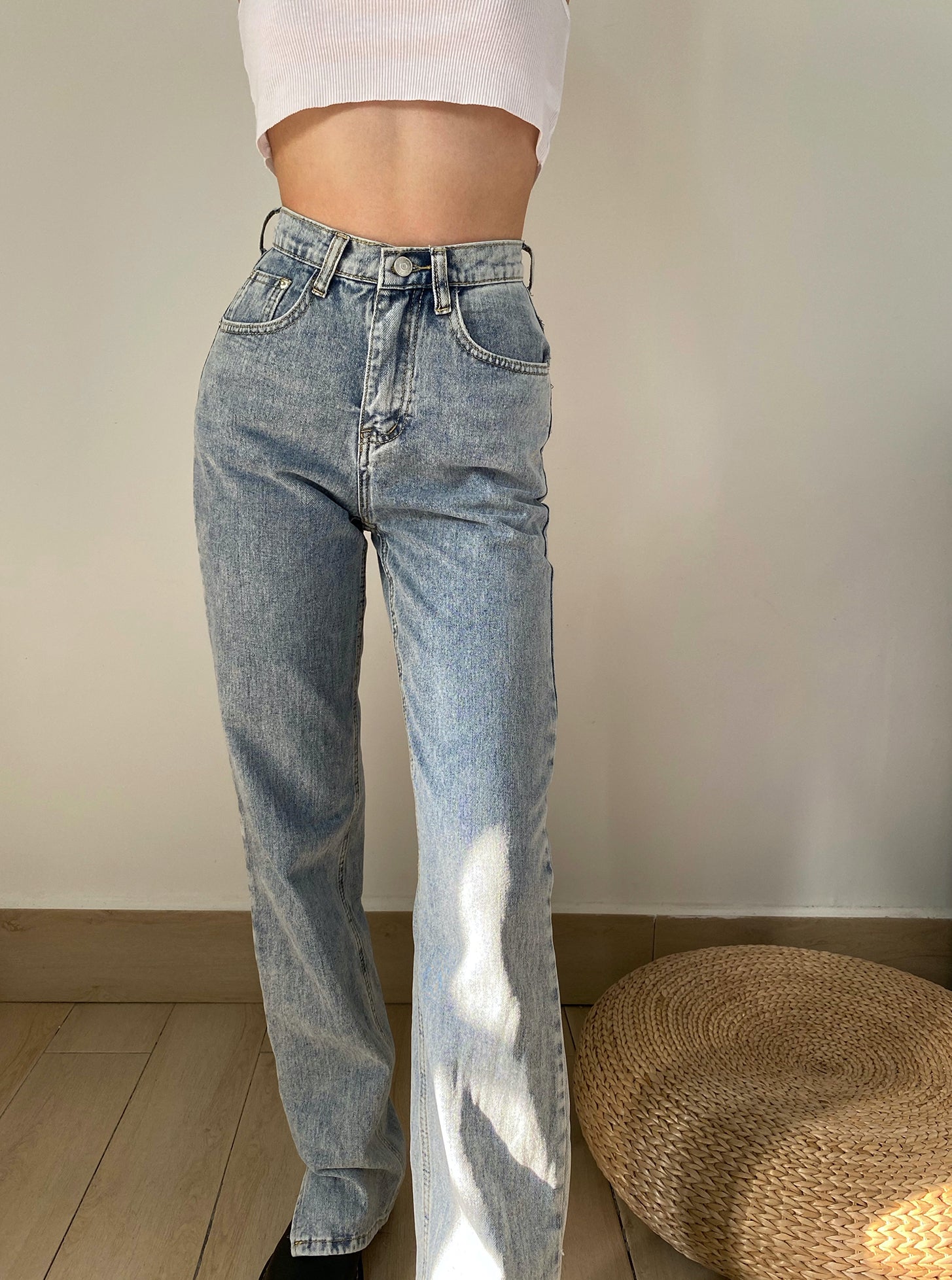 Wenkouban - Kodi Split Denim Jeans
