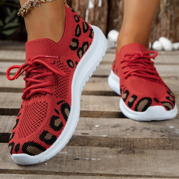 Wenkouban - Red Casual Sportswear Daily Patchwork Frenulum Round Comfortable Shoes