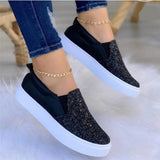 Wenkouban - Black Casual Patchwork Round Comfortable Flats Shoes