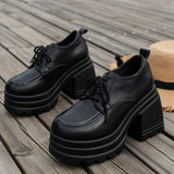 Wenkouban - Black Casual Frenulum Solid Color Round Out Door Wedges Shoes (Heel Height 3.94in)