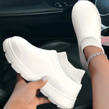 Wenkouban - White Casual Living Patchwork Solid Color Round Keep Warm Comfortable Flats Shoes