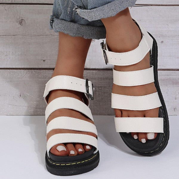 Wenkouban - White Casual Patchwork Solid Color Round Comfortable Out Door Shoes
