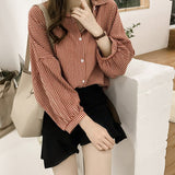 Graduation Gifts  Korean Puff Sleeve Women Tops and Blouse 2022 Spring Plaid Shirt Women Plus Size Office Lady Blouse 4XL Clothes Blusas 8809 50