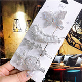 Wenkouban 4PCS Hair Accessories Gold Silver Hair Clips Set Vintage Feather Starfish Crystal Pearls Hairpin For Women Fashion Headwear 2022