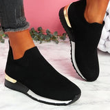 Wenkouban New Spring Knitting Socks Shoes Women 2023 Mesh Breathable Platform Sneakers Slip On Flat Casual Loafers Ladies Vulcanized Shoes
